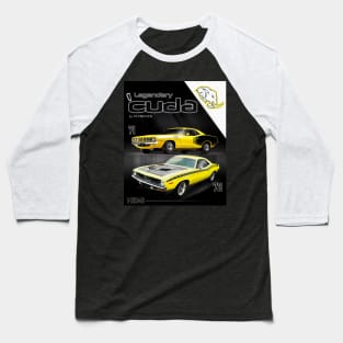 Plymouth Cuda 1970's Cars Baseball T-Shirt